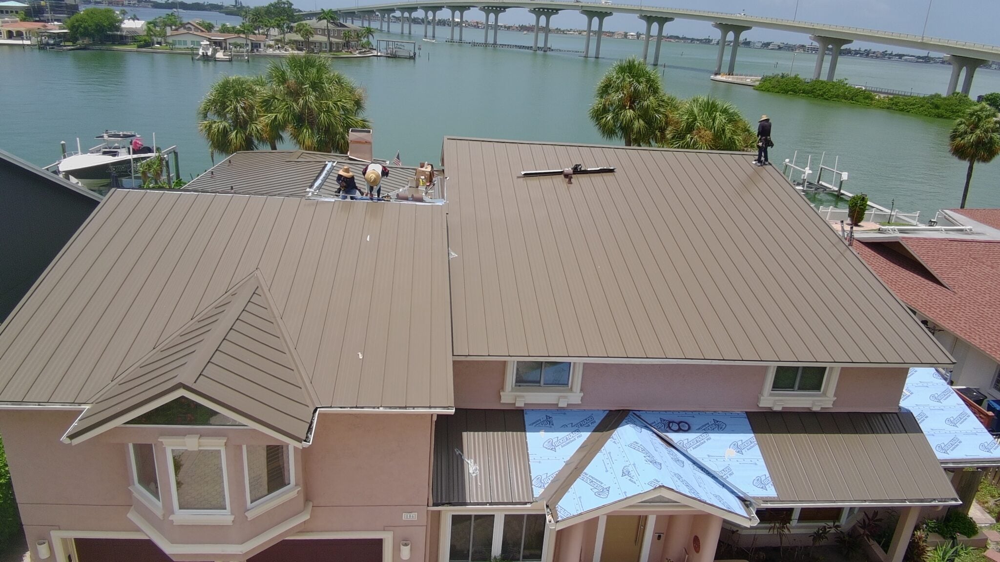 Amazing Home Contractors professional roof installation in Spring Hill FL - aerial view